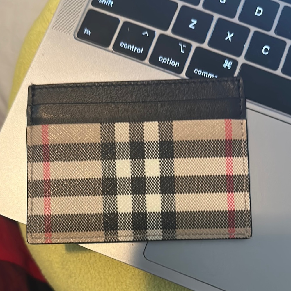 Burberry Checkered Card Holder